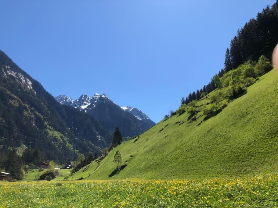 Ferienhaus Zillertal Panorama Blick Balkon Sauna Zellberg Kültér fotó