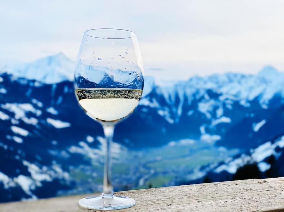 Ferienhaus Zillertal Panorama Blick Balkon Sauna Zellberg Kültér fotó