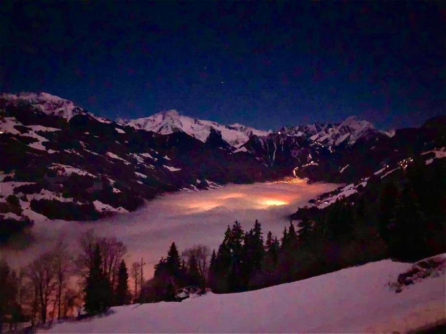 Ferienhaus Zillertal Panorama Blick Balkon Sauna Zellberg Kültér fotó