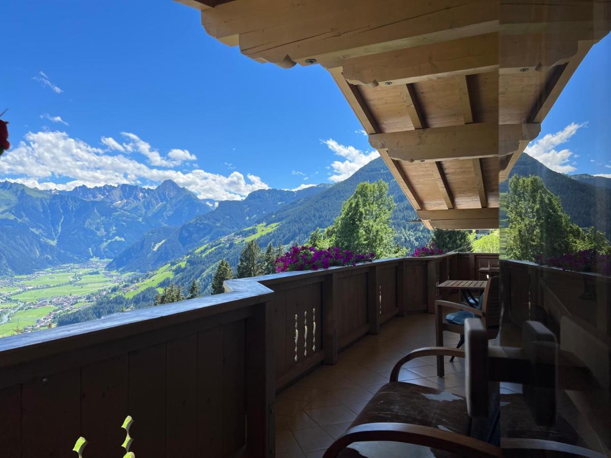 Ferienhaus Zillertal Panorama Blick Balkon Sauna Zellberg Kültér fotó